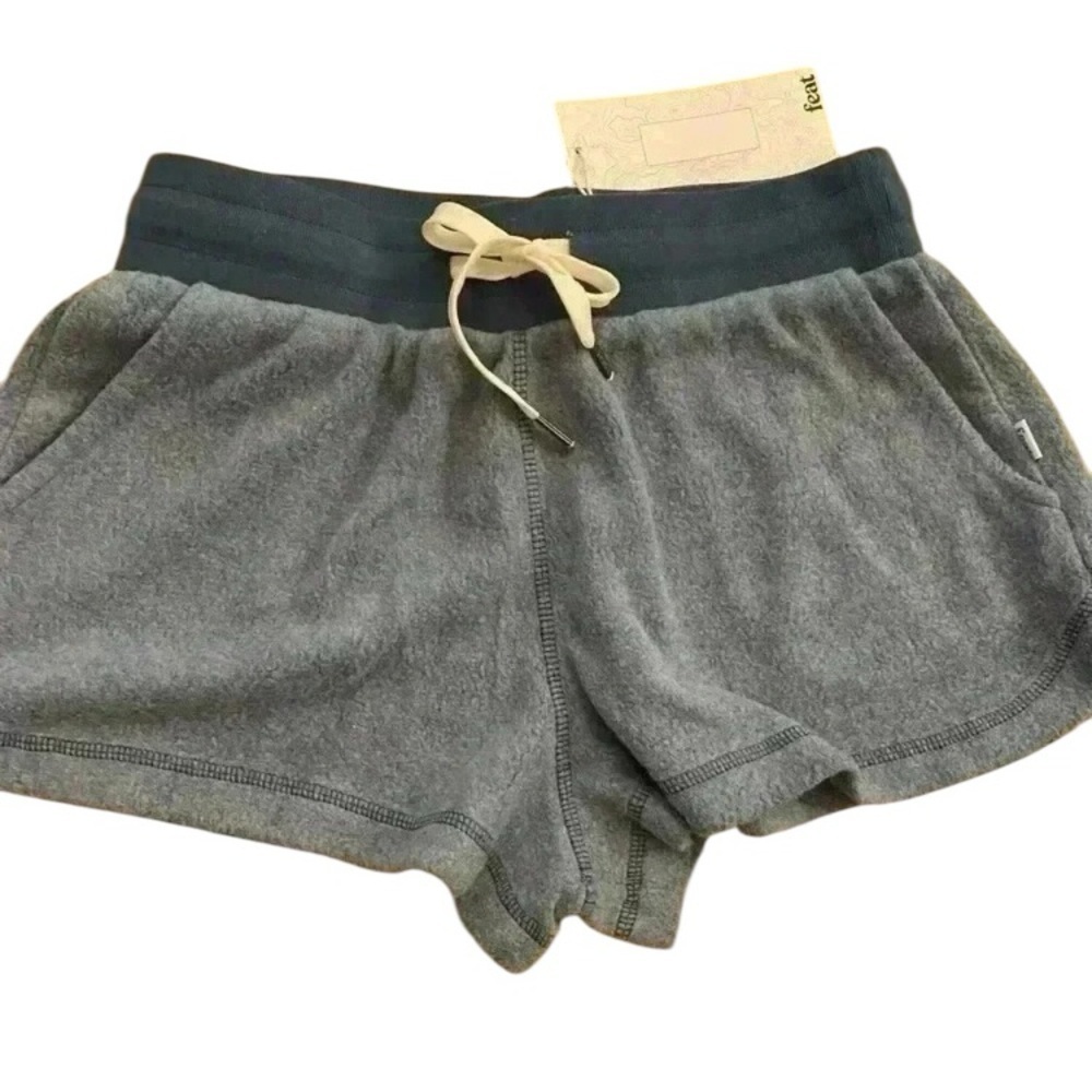 Womens Soft Cozy Shorts Gray Feat NEW small
